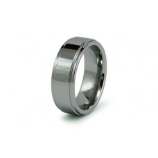 Tungsten Carbide Men's Faceted Ring